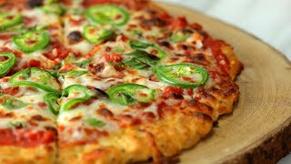 Low Carb Chicken Crust Pizza • Tasty [upl. by Siberson]