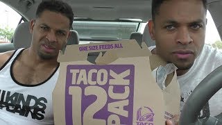 Eating Taco Bell 12 Taco Party Pack hodgetwins [upl. by Arjan999]