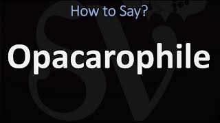 How to Pronounce Opacarophile CORRECTLY [upl. by Nnylyak]