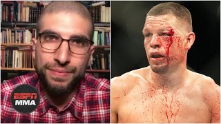 Those 60 seconds are why Nate Diaz is the legend that he is  Ariel Helwani  DC amp Helwani [upl. by Aliuqet]