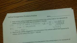 Vertical Exaggeration Calculation Examples [upl. by Bluefarb]