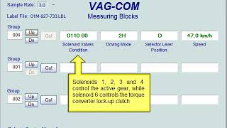 Testing Auto Transmission with VCDS Software via VAGCOM Cable [upl. by Inafetse]