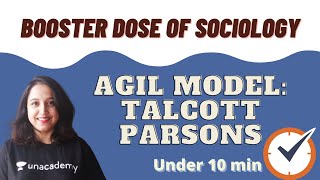 AGIL Model  System levels  Talcott Parsons  Booster dose of Sociology  Under 10 min [upl. by Nileuqaj203]