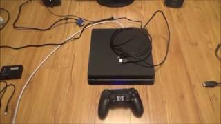 How to Connect the PS4 Slim to a VGA Computer Monitor or VGA TV [upl. by Azal739]