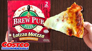 🍕 Brew Pub Lotzza Motzza Sausage amp Pepperoni Pizza  Costco Product Review [upl. by Eidob]