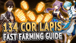 COR LAPIS 134 Locations FAST FARMING ROUTE  Genshin Impact 24 [upl. by Pharaoh393]