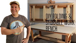 DIY Folding amp Storable Work Bench [upl. by Etnoek]