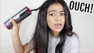 TESTING THE WORLDS FIRST CORDLESS AUTOMATIC HAIR CURLER  HONEST OPINION [upl. by Eirek760]