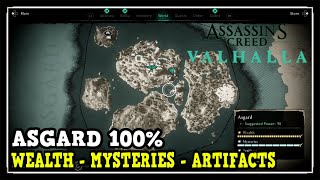 Assassins Creed Valhalla Asgard All Collectibles Wealth Mysteries Artifacts [upl. by Wilsey]