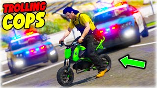 RedlineRP  TROLLING COPS WITH MINI BIKE  GTA 5 RP [upl. by Azne]