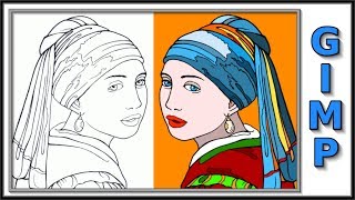 Gimp Coloring Picture and Line Drawing [upl. by Rudelson]