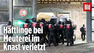 Gefängnismeuterei Polizei stürmt Knast in Thüringen  JVA Untermaßfeld [upl. by Hanforrd]