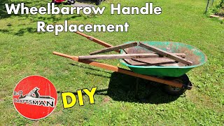 Wheelbarrow Handle Replacement DIY [upl. by Aicatsanna]