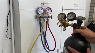 HVAC Nitrogen Regulator Operation [upl. by Eened]