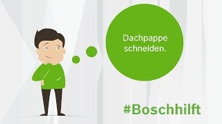 DIYTipp Dachpappe schneiden Tutorial Boschhilft [upl. by Gardol]