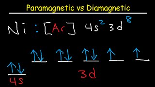 Paramagnetic vs Diamagnetic  Paired vs Unpaired Electrons  Electron Configuration [upl. by Mckale]