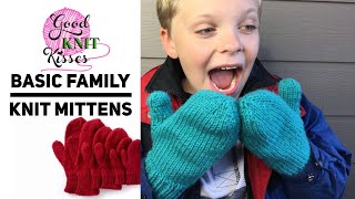 Basic Family Knit Mittens [upl. by Almap]