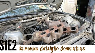 S1E2 Removing The Catalytic Converters BMW 330xi E46 [upl. by Priscella]