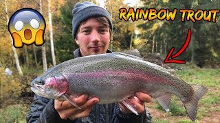 HOW TO FISH FOR RAINBOW TROUT  HELPING A FARMER  Team Galant [upl. by Hairem]