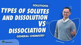 Types of Solutes and Dissolution vs Dissociation [upl. by Ahsekyw]