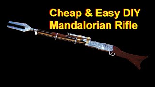 DIY Mandalorian Rifle Cheap Build cardboard  Star Wars Amban Pulse Rifle [upl. by Anuahsal]