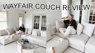 i bought a couch from wayfair  MOORE LIVING MODULAR SECTIONAL REVIEW [upl. by Honig610]