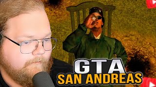 T2x2 ВПЕРВЫЕ ИГРАЕТ в GTA SAN ANDREAS 3 [upl. by Schmeltzer442]