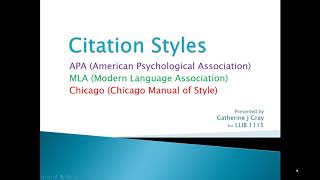 Citation Styles [upl. by Regine49]